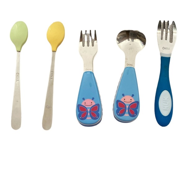 Nuk baby spoons and forks green blue and yellow - Picture 2 of 4